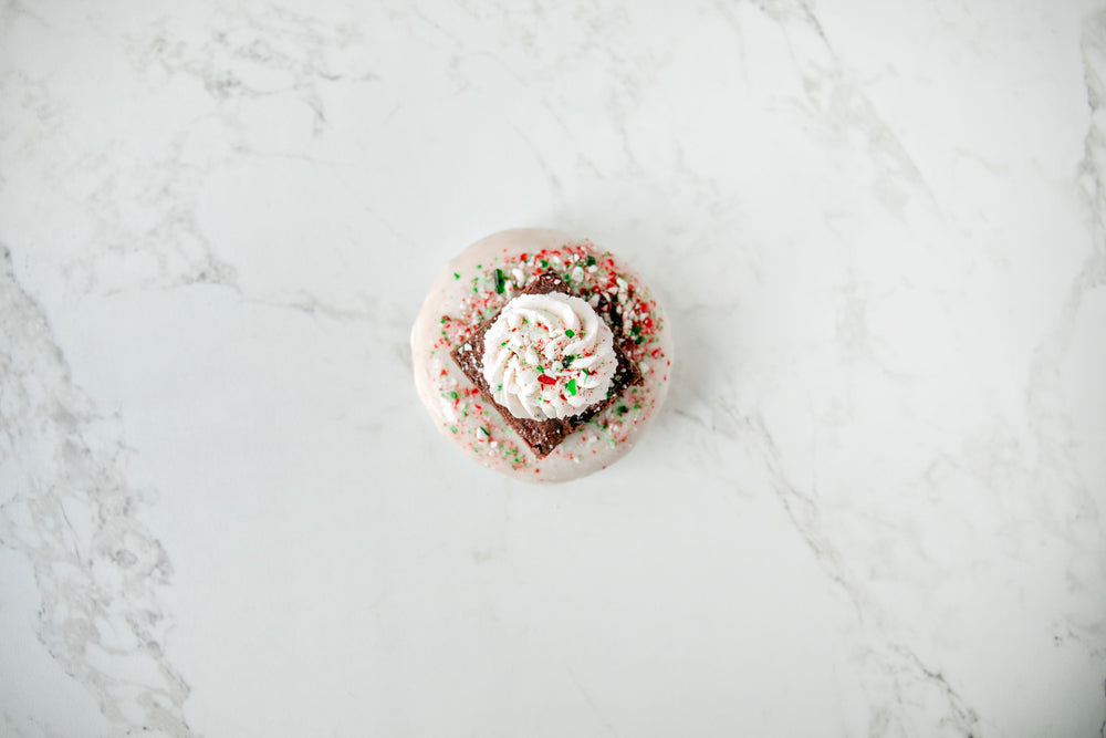 Vegan Mint Candy Cane Brownie